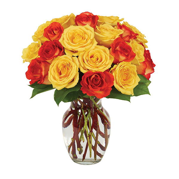 Yellow & Orange Rose Bouquet