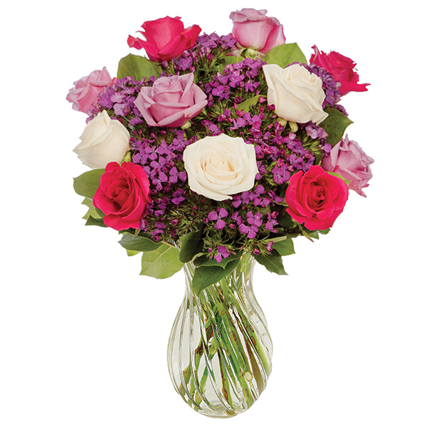 Multicolor Jewel-Toned Rose Bouquet