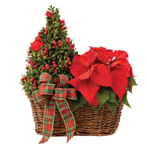 Holiday Flower Tree Basket